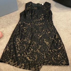 Black and gold dress